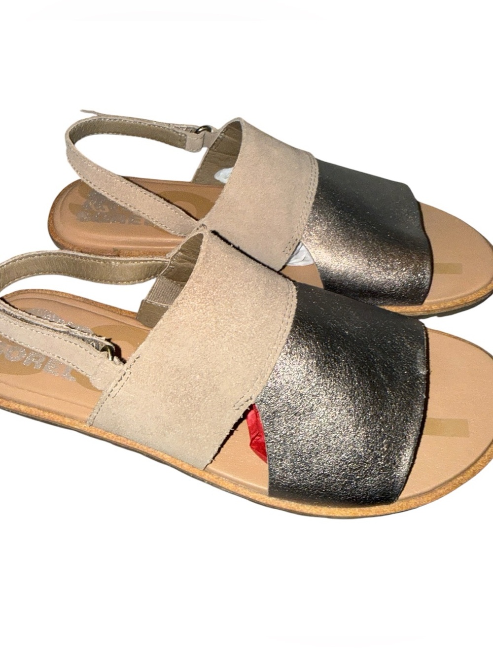 Sorel Women’s Two-Tone Slingback Sandals in Taupe and Metallic| 7 - Picture 2 of 9